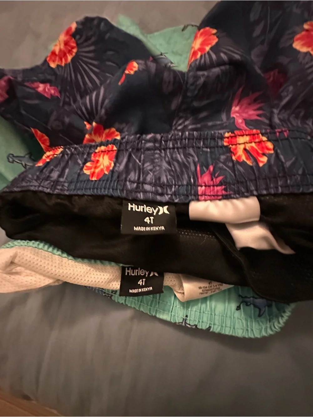 Hurley Kids' Swim Short Set - Yellow, Pink, Navy, Mint, Cream